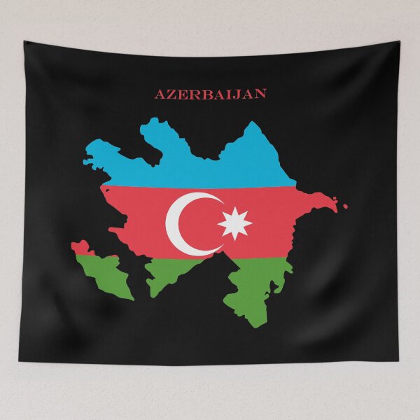 Item preview, Azerbaijan Map Flag Silhouette Azerbaijani Pride Gift designed and sold by NTGUILTY.