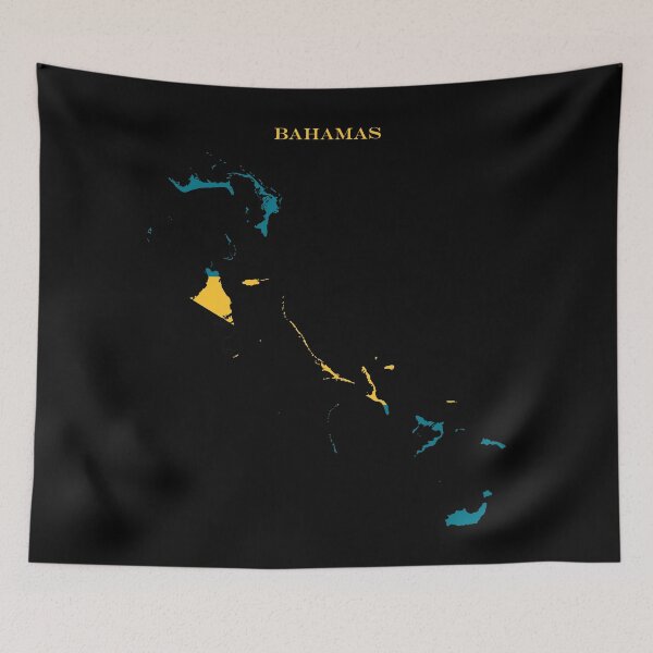 Item preview, Bahamas Map Flag Silhouette Bahamian Heritage Gift designed and sold by NTGUILTY.