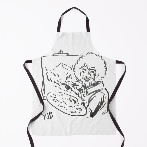 Item preview, Bob Ross Sketch prompt in black and white designed and sold by HBOriginalsArt.