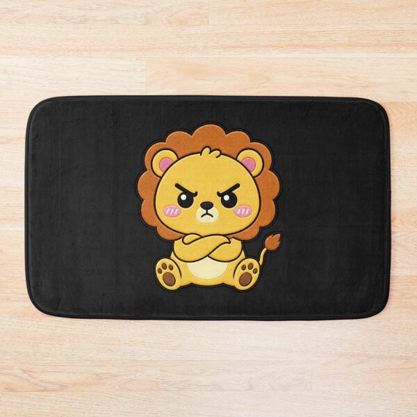 Item preview, Angry Lion Cute Kawaii Cartoon Design designed and sold by ColorSplash123.