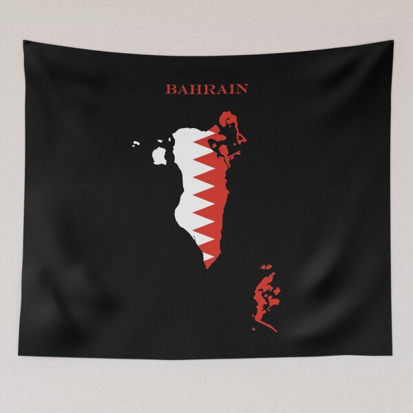 Item preview, Bahrain Map Flag Silhouette Bahraini Pride Gift designed and sold by NTGUILTY.