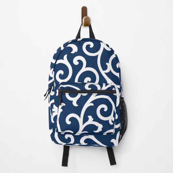 Item preview, Minimal Karakusa Vine Navy Pattern Design designed and sold by J-Style Lab.
