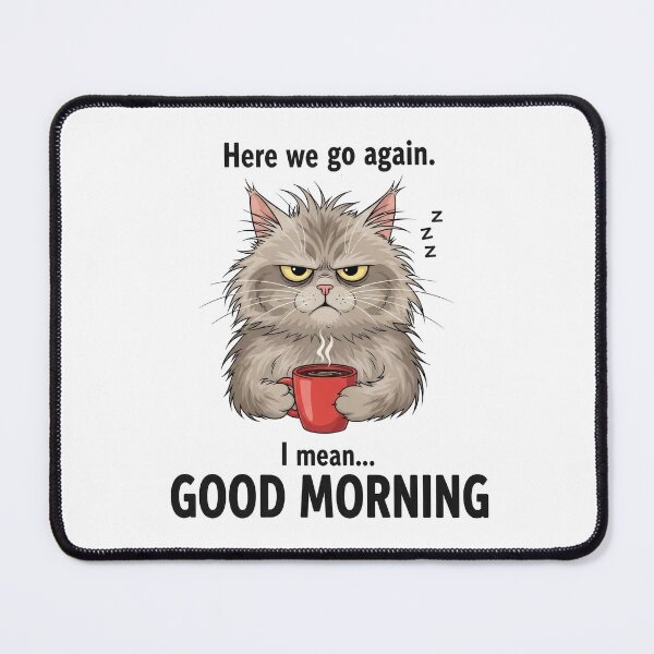 Item preview, Grumpy Cat Good Morning – Funny Coffee Mood Shirt designed and sold by PlumArtDesign.