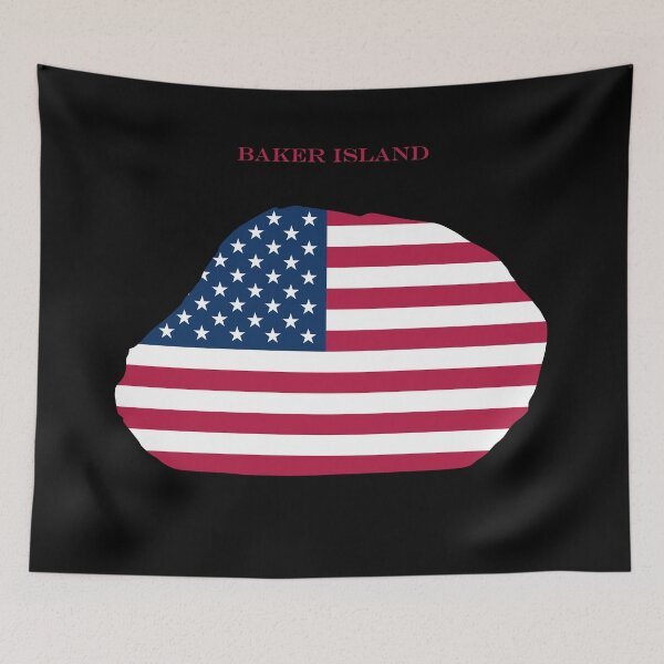 Item preview, Baker Island Map Flag Silhouette US Minor Outlying Islands Gift designed and sold by NTGUILTY.