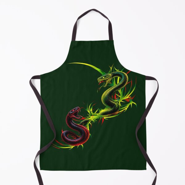 Item preview, Neon Snake Battle Art | Red vs Green Cobra | Abstract Tribal Serpent Design | Dark Aesthetic Animal Illustration designed and sold by Bhaskar Digital Art.
