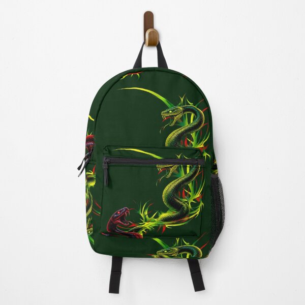 Item preview, Neon Snake Battle Art | Red vs Green Cobra | Abstract Tribal Serpent Design | Dark Aesthetic Animal Illustration designed and sold by Bhaskar Digital Art.