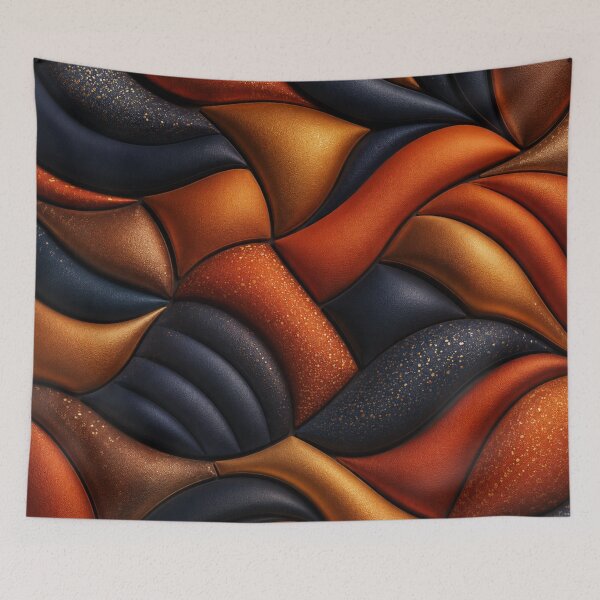Item preview, Burnt Orange & Navy Inflated Abstract designed and sold by Bellassi.
