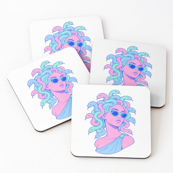 Item preview, Retro‑Pop Medusa – Pastel Sunglasses Gorgon Design designed and sold by majesty-prints.