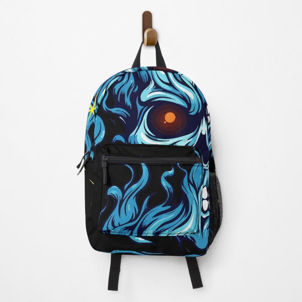 Item preview, Blue Flaming Skull - Neon Ghost Rider Aesthetic designed and sold by PiksyPiksyArt.