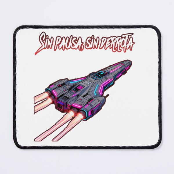 Item preview, “No Pause, No Defeat” Cyberpunk Spaceship – Futuristic Gamer Style designed and sold by Pixel Fauna.