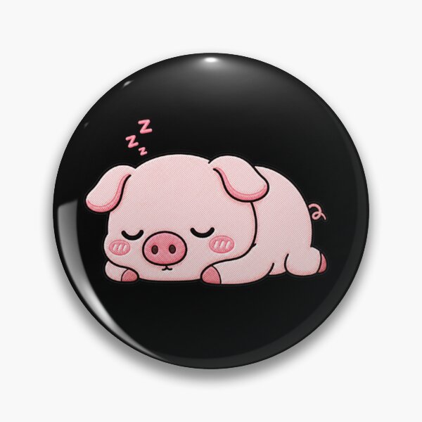 Item preview, Sleepy Pig Cute Kawaii Cartoon Design designed and sold by ColorSplash123.