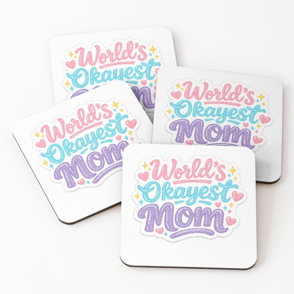 Item preview, Worlds Okayest Mom Sticker — Mothers Day Funny Mom Humor Sassy Quote Gift Relatable Mama Appreciation Decal designed and sold by CosyCush.