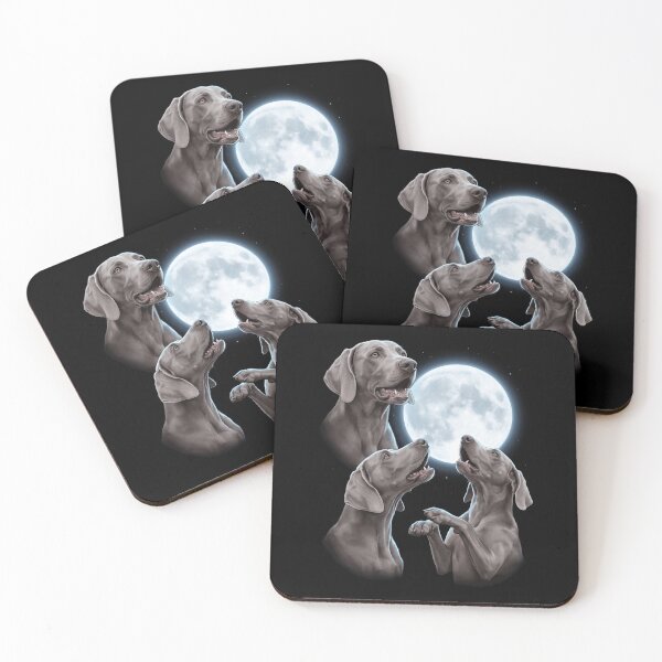 Item preview, Weimaraner Howling Moon Art Dog Owner designed and sold by TerryConnells.
