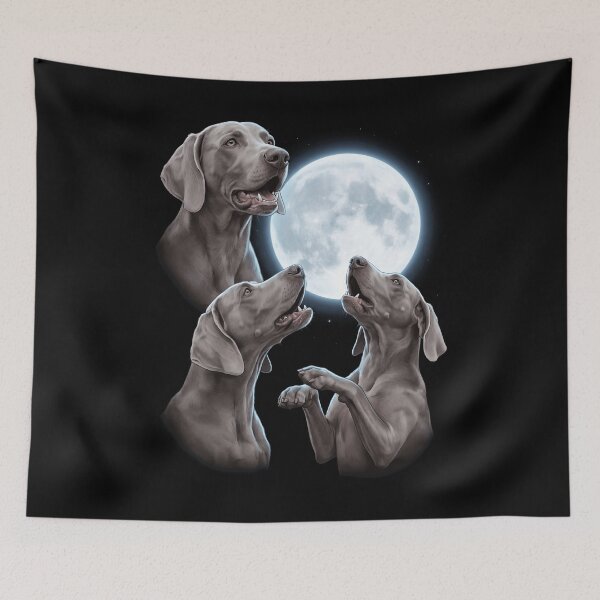 Item preview, Weimaraner Howling Moon Art Dog Owner designed and sold by TerryConnells.