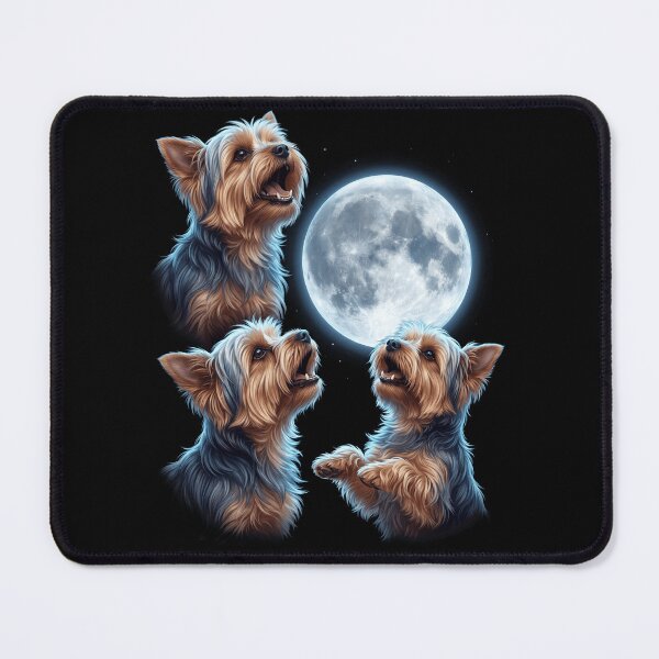 Item preview, Yorkshire Terrier Howling Moon Art Dog Owner designed and sold by TerryConnells.