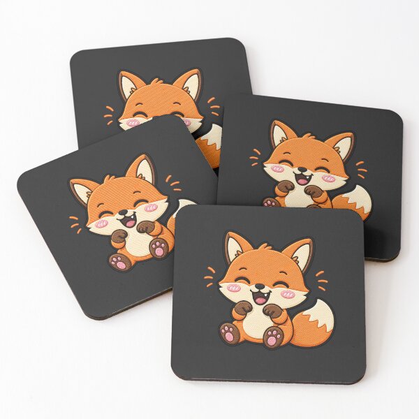 Item preview, Laughing Fox Cute Kawaii Cartoon Design designed and sold by ColorSplash123.