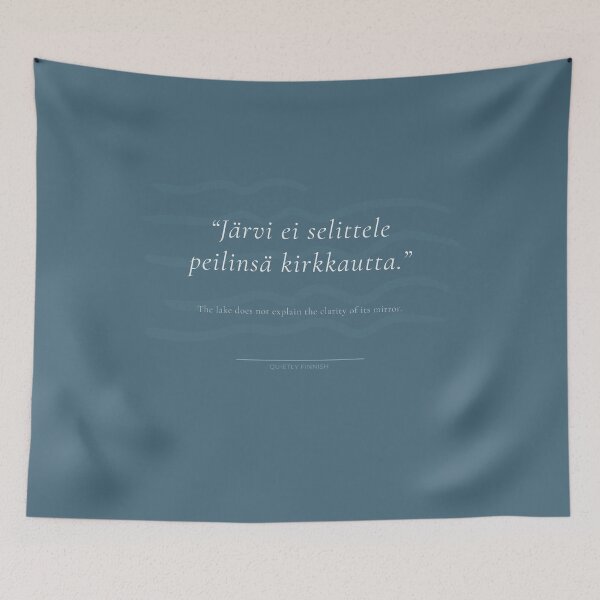 Item preview, The Lake Does Not Explain - Quietly Finnish Minimalist Nordic Print designed and sold by QuietlyFinnish.