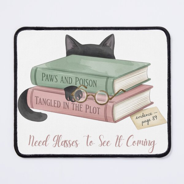 Item preview, Need Glasses To See It Coming — Reading Glasses Cat Mystery Tee designed and sold by kosimazaki.