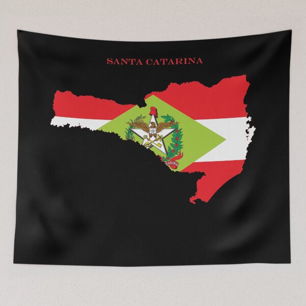 Item preview, Santa Catarina Brazil Map Flag Silhouette Pride Gift designed and sold by NTGUILTY.