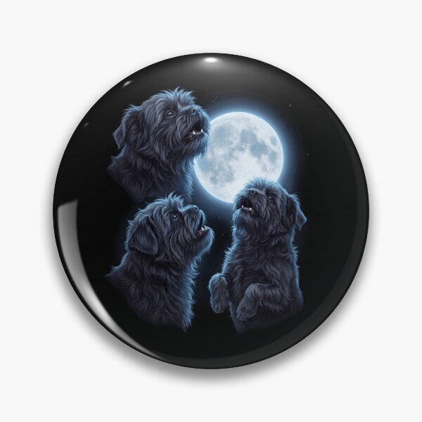 Aperçu de l'œuvre Affenpinscher Howling Moon Art Dog Owner créée et vendue par TerryConnells.