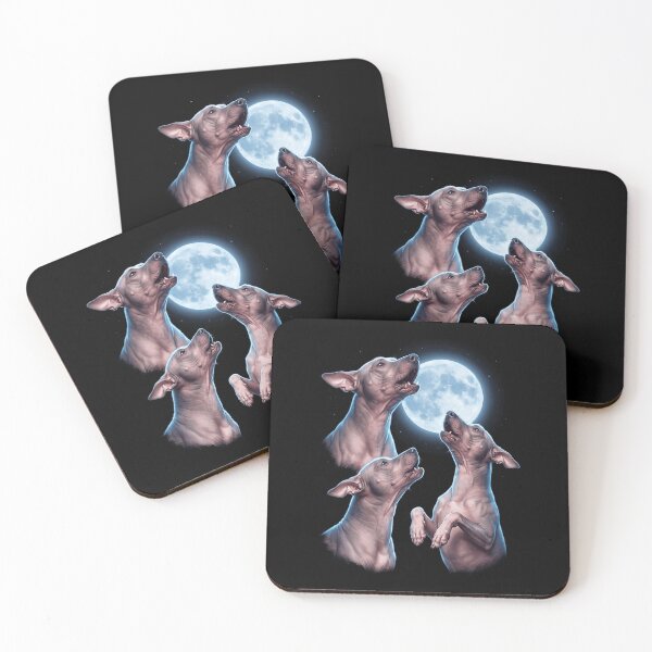 Item preview, American Hairless Terrier Howling Moon Art Dog Owner designed and sold by TerryConnells.