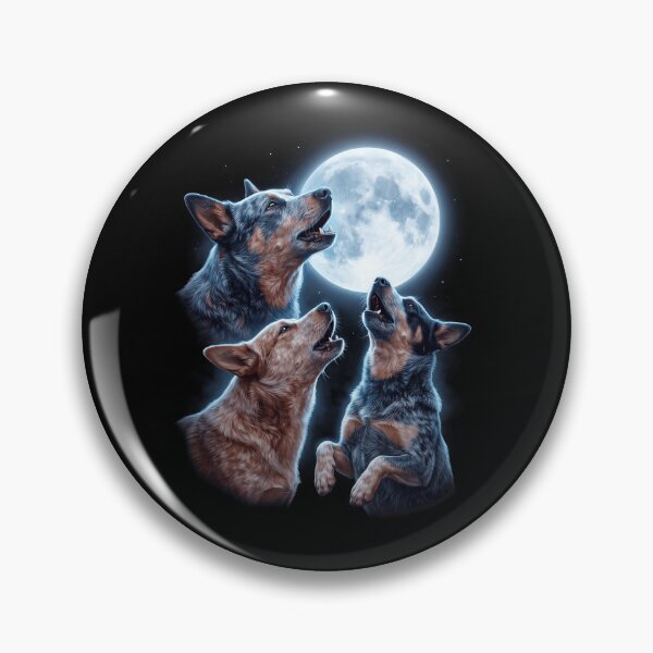 Item preview, Australian Cattle Dog Howling Moon Art Dog Owner designed and sold by TerryConnells.