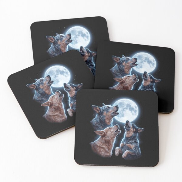 Item preview, Australian Cattle Dog Howling Moon Art Dog Owner designed and sold by TerryConnells.
