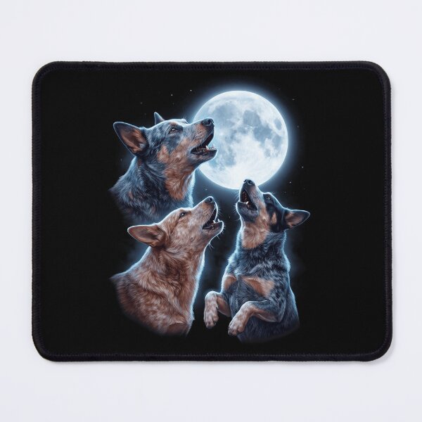 Item preview, Australian Cattle Dog Howling Moon Art Dog Owner designed and sold by TerryConnells.
