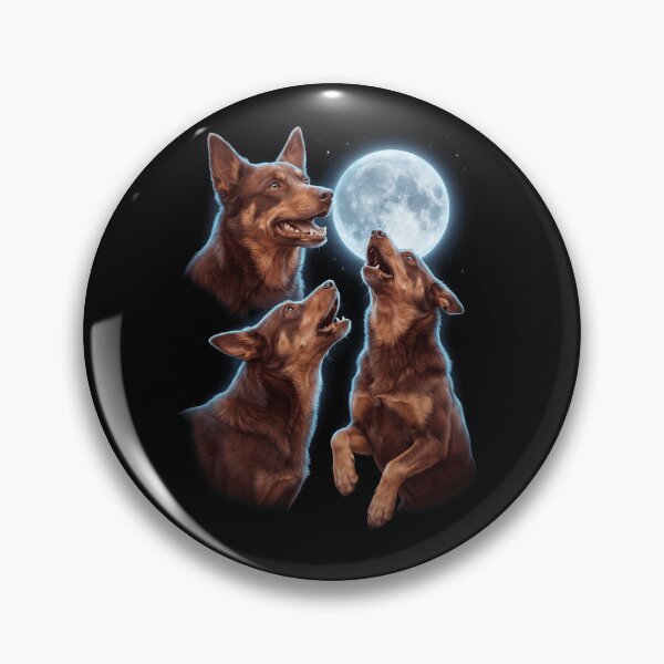 Item preview, Australian Kelpie Howling Moon Art Dog Owner designed and sold by TerryConnells.