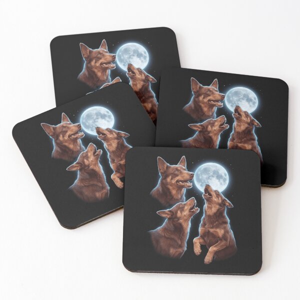 Item preview, Australian Kelpie Howling Moon Art Dog Owner designed and sold by TerryConnells.