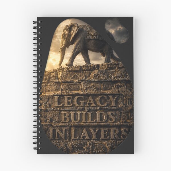 Item preview, Legacy Founder Builds In Layers Elephant Industrial Brutalist Art Print designed and sold by SavannaStrikes.