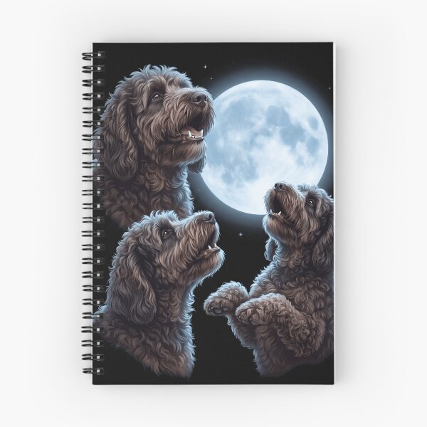 Artikelvorschau, Barbet Howling Moon Art Dog Owner entworfen und verkauft von TerryConnells.