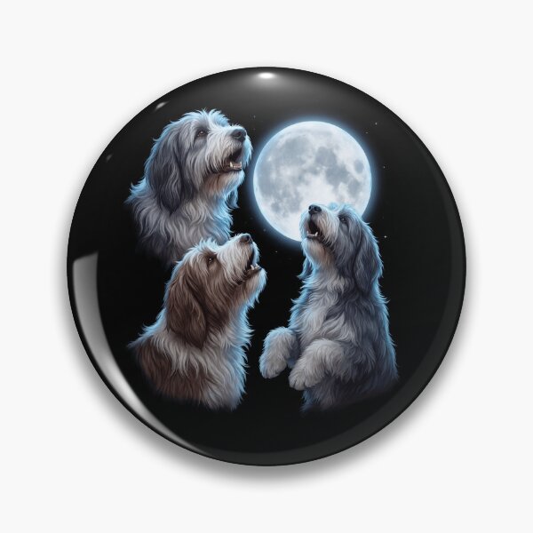 Artikelvorschau, Bearded Collie heult Mond Kunst Hundebesitzer entworfen und verkauft von TerryConnells.