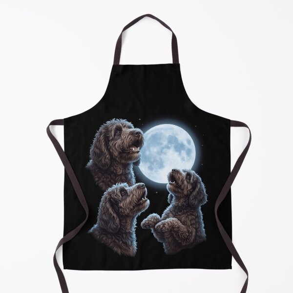 Artikelvorschau, Barbet Howling Moon Art Dog Owner entworfen und verkauft von TerryConnells.