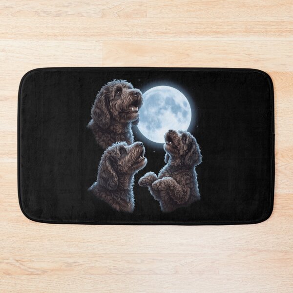 Artikelvorschau, Barbet Howling Moon Art Dog Owner entworfen und verkauft von TerryConnells.