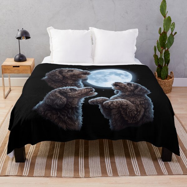 Artikelvorschau, Barbet Howling Moon Art Dog Owner entworfen und verkauft von TerryConnells.