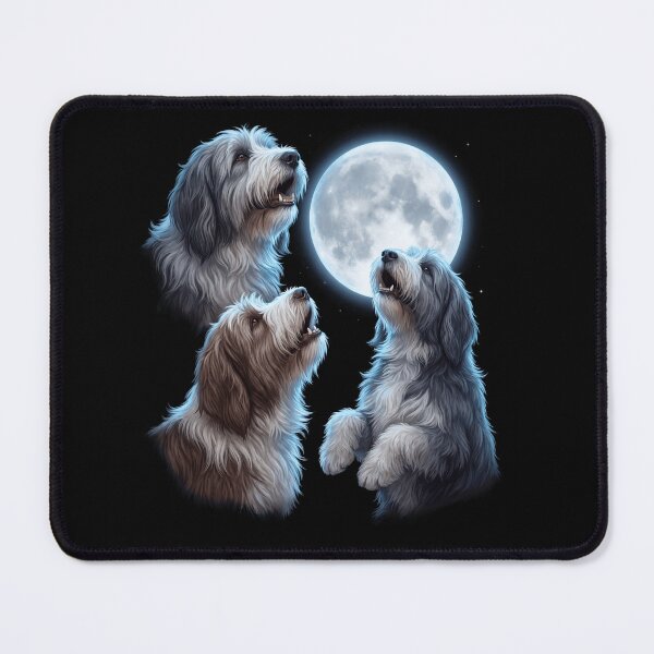 Item preview, Bearded Collie Howling Moon Art Dog Owner designed and sold by TerryConnells.