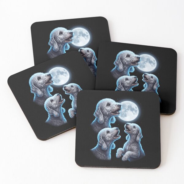 Item preview, Bedlington Terrier Howling Moon Art Dog Owner designed and sold by TerryConnells.