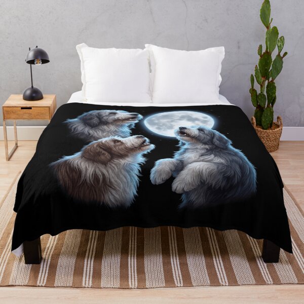 Item preview, Bearded Collie Howling Moon Art Dog Owner designed and sold by TerryConnells.