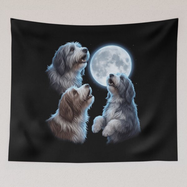 Item preview, Bearded Collie Howling Moon Art Dog Owner designed and sold by TerryConnells.