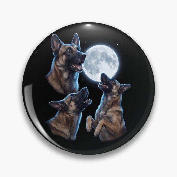 Item preview, Belgian Shepherd Howling Moon Art Dog Owner designed and sold by TerryConnells.