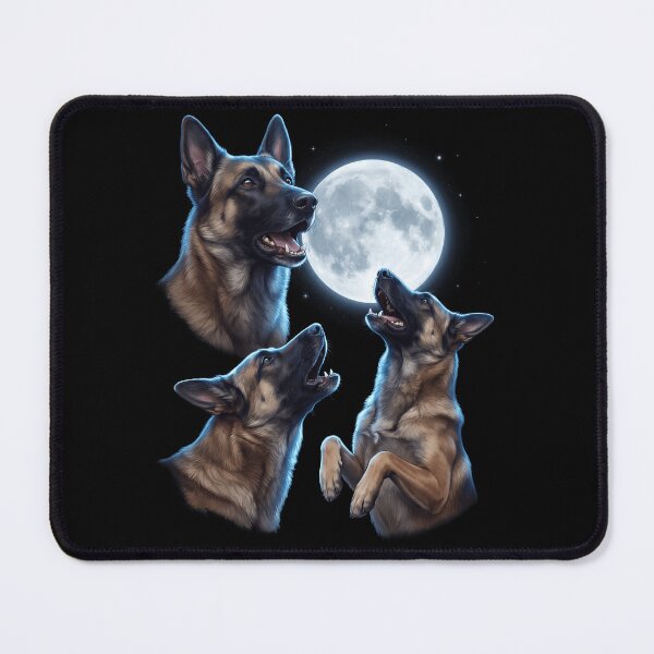 Item preview, Belgian Shepherd Howling Moon Art Dog Owner designed and sold by TerryConnells.