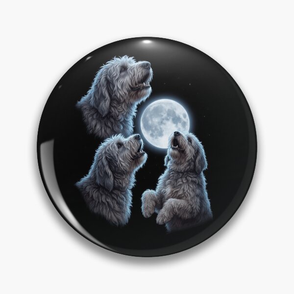 Item preview, Bergamasco Shepherd Howling Moon Art Dog Owner designed and sold by TerryConnells.