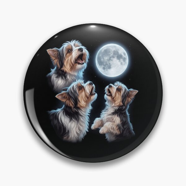 Item preview, Biewer Terrier Howling Moon Art Dog Owner designed and sold by TerryConnells.
