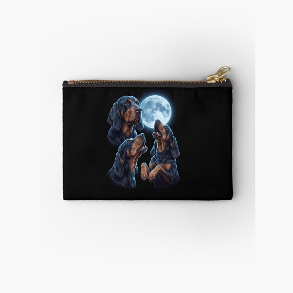 Item preview, Black and Tan Coonhound Howling Moon Art Dog Owner designed and sold by TerryConnells.