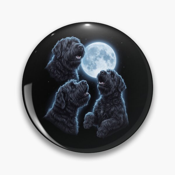 Item preview, Black Russian Terrier Howling Moon Art Dog Owner designed and sold by TerryConnells.
