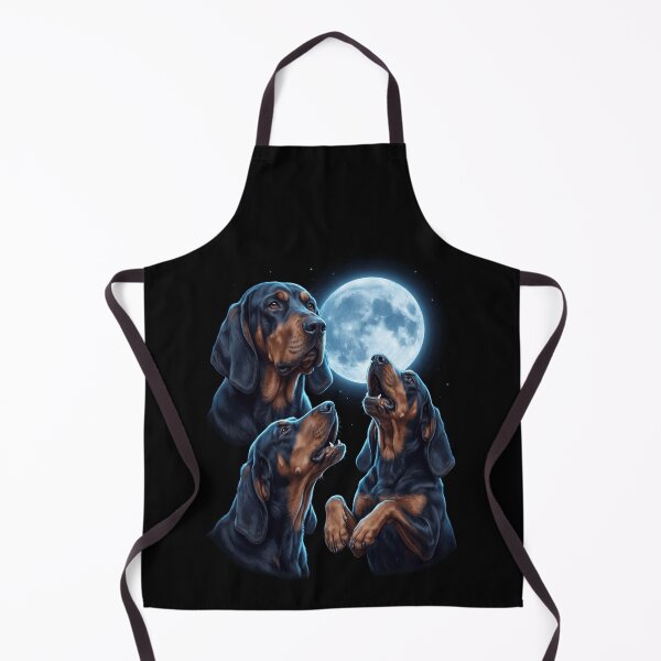 Item preview, Black and Tan Coonhound Howling Moon Art Dog Owner designed and sold by TerryConnells.