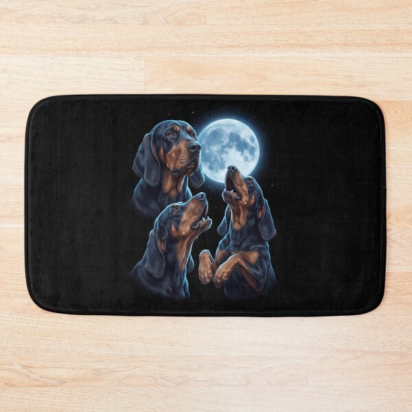 Item preview, Black and Tan Coonhound Howling Moon Art Dog Owner designed and sold by TerryConnells.