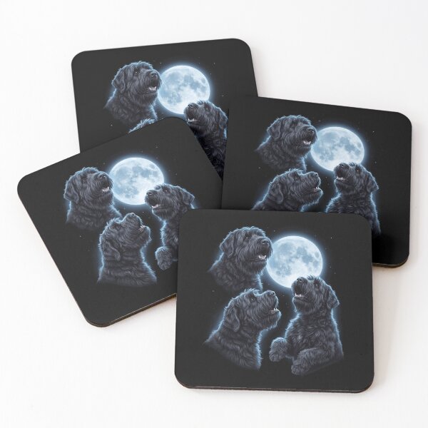 Item preview, Black Russian Terrier Howling Moon Art Dog Owner designed and sold by TerryConnells.