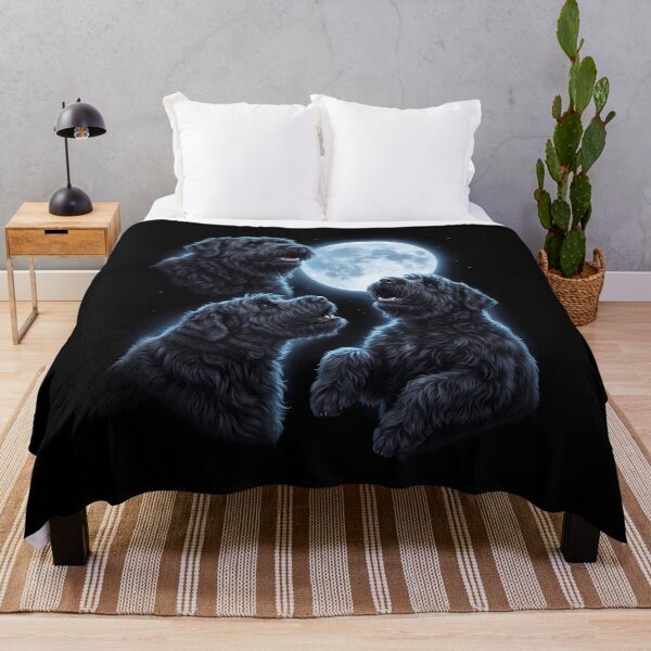 Item preview, Black Russian Terrier Howling Moon Art Dog Owner designed and sold by TerryConnells.